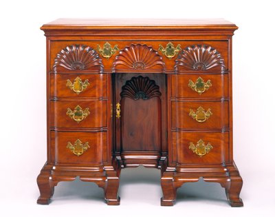 Mesa de escritorio, atribuida al taller de John Townsend, Rhode Island, Newport, 1785-1800 de American School
